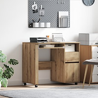 vidaXL Artisan Ek Datorbord Artisan ek Konstruerat trä Medium