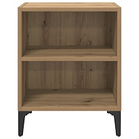 vidaXL Sängbord Artisan Ek 40x30x50 cm Ingenjörat Trä