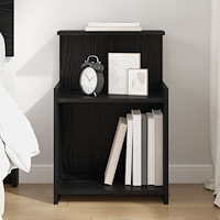 vidaXL Sängkabinett Svart ek 40x35x60 cm Konstruerat trä