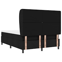 vidaXL Resårsäng med madrass 140x190 cm svart tyg