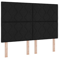 vidaXL Resårsäng med madrass 140x190 cm svart tyg