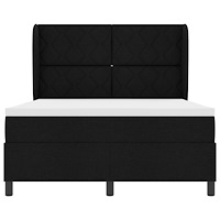 vidaXL Resårsäng med madrass 140x190 cm svart tyg