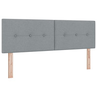 vidaXL Box vårdsäng med madrass ljusgrå 160x200 cm tyg