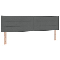 vidaXL Boxspring Säng med Madrass Mörkgrå 180x200 cm tyg