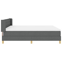 vidaXL Boxspring Säng med Madrass Mörkgrå 180x200 cm tyg
