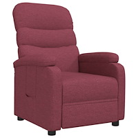 vidaXL Reclinerfåtölj vinröd tyg