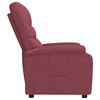 vidaXL Reclinerfåtölj vinröd tyg