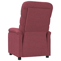 vidaXL Reclinerfåtölj vinröd tyg