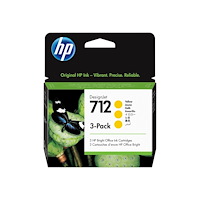 Hewlett-Packard HP 712 - 3-pack - gul - original - DesignJet - bläckpatron
