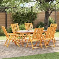 vidaXL Lutande stol 6 pcs Brun 57 x 71 x 90 cm trä