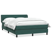 vidaXL Ramsäng med madrass mörkgrönt 140x210 cm sammet