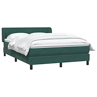 vidaXL Ramsäng med madrass mörkgrönt 140x210 cm sammet