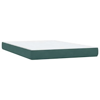 vidaXL Ramsäng med madrass mörkgrönt 140x210 cm sammet