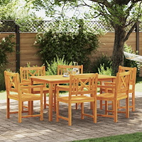 vidaXL Trädgård Stol 6 pcs Brun 56 x 56 x 90 cm Massivt akaciaträ