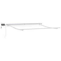 vidaXL Manuell Utdragbar Markis med LED Orange och Brun 300x250 cm