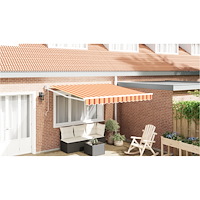 vidaXL Automatisk Utdragbar Markis Gul och Orange 300x250 cm