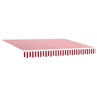 vidaXL Automatisk Utdragbar Markis Röd och Vit 300x250 cm