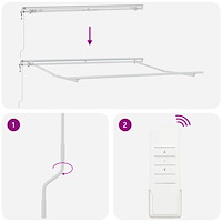 vidaXL Automatisk Utdragbar Markis Röd och Vit 300x250 cm