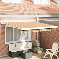 vidaXL Automatisk Utdragbar Markis Randig 300x250 cm