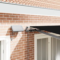 vidaXL Manuell utdragbar markis med LED Svart 300x250 cm