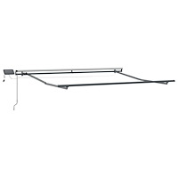 vidaXL Manuell utdragbar markis med LED Svart 300x250 cm