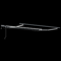 vidaXL Manuell utdragbar markis med LED Svart 300x250 cm