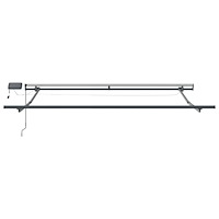 vidaXL Manuell utdragbar markis med LED Svart 300x250 cm