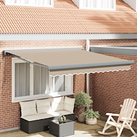 vidaXL Automatisk utdragbar markis beige 300x250 cm, vidaXL Markis ersättningstyg för 3x2,5 m ram beige
