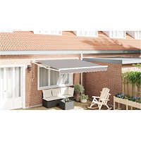 vidaXL Automatisk Utdragbar Markis Ljusgrå 300x250 cm, vidaXL Markis Ersättningsduk för 3x2,5 m Ram Ljusgrå