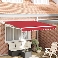 vidaXL Manual Utdragbar Markis Röd 300x250 cm, vidaXL Markis Ersättningsduk för 3x2,5 m Ram Röd