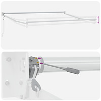 vidaXL Automatisk Hopfällbar Markis Röd 300x250 cm