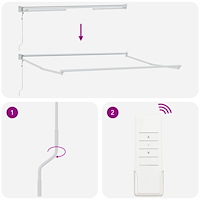 vidaXL Automatisk Hopfällbar Markis Röd 300x250 cm