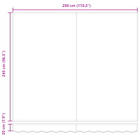 vidaXL Automatisk Utdragbar Markis Grön och Gul 300x250 cm