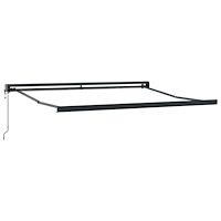 vidaXL Automatisk Utdragbar Markis Grön och Gul 300x250 cm