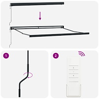 vidaXL Automatisk Utdragbar Markis Grön och Gul 300x250 cm