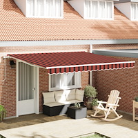 vidaXL Utfällbar markis Antracit 350 x 250 cm Tyg, Metall