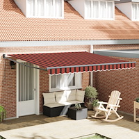 vidaXL Automatisk Utdragbar Markis Orange och Brun 350x250 cm