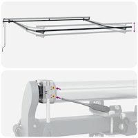 vidaXL Automatisk Utdragbar Markis Orange och Brun 350x250 cm