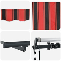 vidaXL Automatisk Utdragbar Markis Orange och Brun 350x250 cm