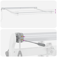 vidaXL Automatisk utdragbar markis i gul och orange 350x250 cm