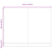 vidaXL Automatisk utdragbar markis i gul och orange 350x250 cm