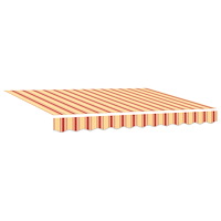 vidaXL Automatisk utdragbar markis i gul och orange 350x250 cm