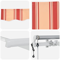 vidaXL Automatisk utdragbar markis i gul och orange 350x250 cm