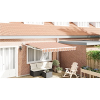 vidaXL Automatisk Hopfällbar Markis Flerfärgad Rand 350x250 cm