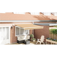 vidaXL Automatisk Hopfällbar Markis Randig 350x250 cm