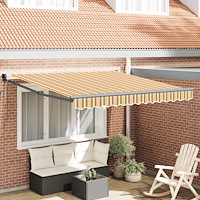 vidaXL automatisk hopfällbar markis randig i flera färger 350x250 cm