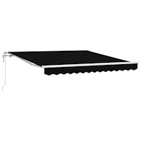 vidaXL Automatisk utdragbar markis svart 350x250 cm