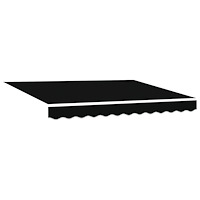 vidaXL Automatisk utdragbar markis svart 350x250 cm
