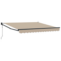 vidaXL Automatisk Utdragbar Markis Beige 350x250 cm