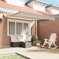 vidaXL Automatisk Utdragbar Markis Beige 350x250 cm